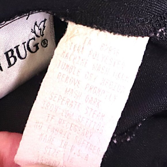 BLACK DRESS PANTS 16 Fashion Bug Vintage 90s Y2K USA Charcoal Office Work - Picture 8 of 9